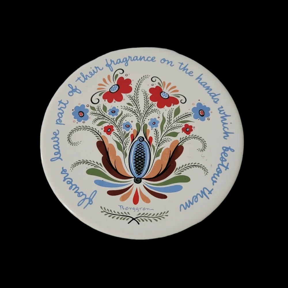 Vintage Berggen Wall Plaque Trivets Set of 2